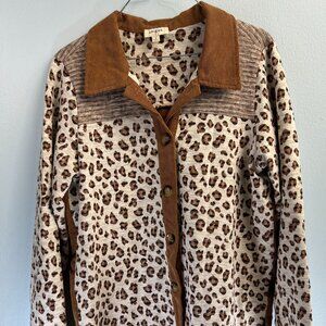 Umgee Leopard Print Shacket - Medium